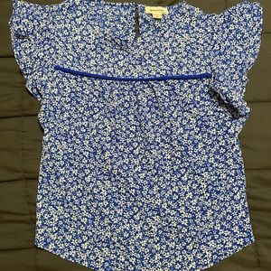 Monteau floral flutter sleeve top